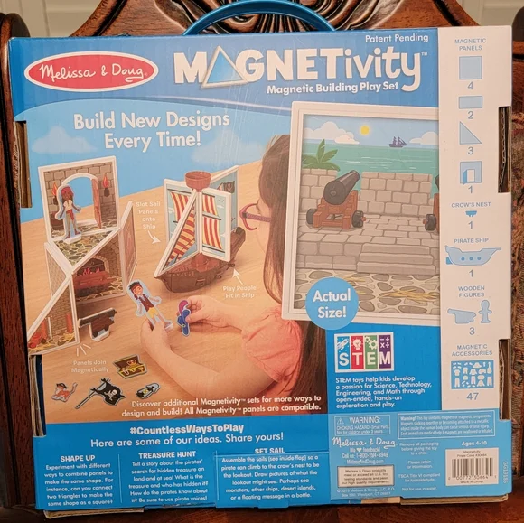 Melissa & Doug Magnetivity Pirate Cove STEM Building Play Set NIB New - Picture 2 of 2
